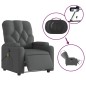 vidaXL Massagesessel Elektrisch Dunkelgrau Stoff vidaXL Massagesessel Elektrisch Dunkelgrau Stoff