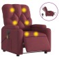 vidaXL Massagesessel Elektrisch Weinrot Stoff vidaXL Massagesessel Elektrisch Weinrot Stoff