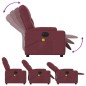 vidaXL Massagesessel Elektrisch Weinrot Stoff vidaXL Massagesessel Elektrisch Weinrot Stoff