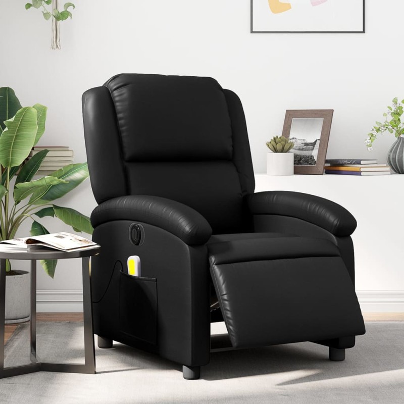 vidaXL Massagesessel Elektrisch Schwarz Kunstleder vidaXL Massagesessel Elektrisch Schwarz Kunstleder