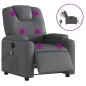 vidaXL Massagesessel Elektrisch Grau Kunstleder vidaXL Massagesessel Elektrisch Grau Kunstleder