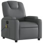 vidaXL Massagesessel Elektrisch Grau Kunstleder vidaXL Massagesessel Elektrisch Grau Kunstleder