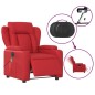 vidaXL Massagesessel Elektrisch Rot Kunstleder vidaXL Massagesessel Elektrisch Rot Kunstleder