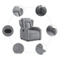 vidaXL Relaxsessel Elektrisch Hellgrau Stoff vidaXL Relaxsessel Elektrisch Hellgrau Stoff