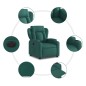 vidaXL Relaxsessel Elektrisch Dunkelgrün Stoff vidaXL Relaxsessel Elektrisch Dunkelgrün Stoff