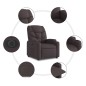 vidaXL Relaxsessel Elektrisch Dunkelbraun Stoff vidaXL Relaxsessel Elektrisch Dunkelbraun Stoff