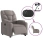 vidaXL Relaxsessel Elektrisch Taupe Stoff vidaXL Relaxsessel Elektrisch Taupe Stoff