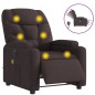 vidaXL Massagesessel Elektrisch Dunkelbraun Stoff vidaXL Massagesessel Elektrisch Dunkelbraun Stoff