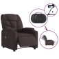 vidaXL Massagesessel Elektrisch Dunkelbraun Stoff vidaXL Massagesessel Elektrisch Dunkelbraun Stoff