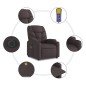vidaXL Massagesessel Elektrisch Dunkelbraun Stoff vidaXL Massagesessel Elektrisch Dunkelbraun Stoff