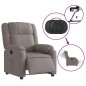 vidaXL Relaxsessel Elektrisch Taupe Stoff vidaXL Relaxsessel Elektrisch Taupe Stoff