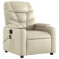 vidaXL Massagesessel Elektrisch Creme Kunstleder