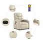 vidaXL Massagesessel Elektrisch Creme Kunstleder