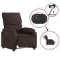 vidaXL Relaxsessel Elektrisch Dunkelbraun Stoff vidaXL Relaxsessel Elektrisch Dunkelbraun Stoff