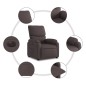 vidaXL Relaxsessel Elektrisch Dunkelbraun Stoff vidaXL Relaxsessel Elektrisch Dunkelbraun Stoff