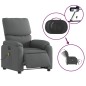 vidaXL Massagesessel Elektrisch Dunkelgrau Stoff vidaXL Massagesessel Elektrisch Dunkelgrau Stoff
