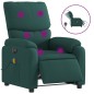 vidaXL Massagesessel Elektrisch Dunkelgrün Stoff vidaXL Massagesessel Elektrisch Dunkelgrün Stoff