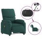 vidaXL Massagesessel Elektrisch Dunkelgrün Stoff vidaXL Massagesessel Elektrisch Dunkelgrün Stoff