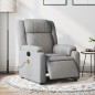 vidaXL Massagesessel Elektrisch Hellgrau Stoff vidaXL Massagesessel Elektrisch Hellgrau Stoff