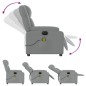 vidaXL Massagesessel Elektrisch Hellgrau Stoff vidaXL Massagesessel Elektrisch Hellgrau Stoff