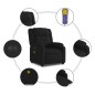 vidaXL Massagesessel Elektrisch Schwarz Stoff vidaXL Massagesessel Elektrisch Schwarz Stoff