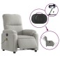 vidaXL Massagesessel Elektrisch Hellgrau Mikrofasergewebe vidaXL Massagesessel Elektrisch Hellgrau Mikrofasergewebe