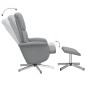 vidaXL Massagesessel mit Fußhocker Hellgrau Stoff vidaXL Massagesessel mit Fußhocker Hellgrau Stoff