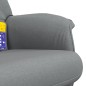 vidaXL Massagesessel mit Fußhocker Hellgrau Stoff vidaXL Massagesessel mit Fußhocker Hellgrau Stoff