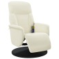 vidaXL Massagesessel mit Fußteil Creme Samt vidaXL Massagesessel mit Fußteil Creme Samt