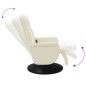 vidaXL Massagesessel mit Fußteil Creme Samt vidaXL Massagesessel mit Fußteil Creme Samt