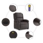 vidaXL Massagesessel Elektrisch Dunkelbraun Echtleder vidaXL Massagesessel Elektrisch Dunkelbraun Echtleder