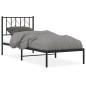 vidaXL Bettgestell mit Kopfteil Metall Schwarz 80x200 cm vidaXL Bettgestell mit Kopfteil Metall Schwarz 80x200 cm