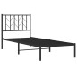 vidaXL Bettgestell mit Kopfteil Metall Schwarz 80x200 cm vidaXL Bettgestell mit Kopfteil Metall Schwarz 80x200 cm