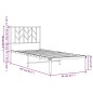 vidaXL Bettgestell mit Kopfteil Metall Schwarz 80x200 cm vidaXL Bettgestell mit Kopfteil Metall Schwarz 80x200 cm