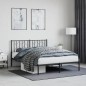 vidaXL Bettgestell mit Kopfteil Metall Schwarz 140x190 cm vidaXL Bettgestell mit Kopfteil Metall Schwarz 140x190 cm