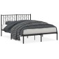 vidaXL Bettgestell mit Kopfteil Metall Schwarz 140x190 cm vidaXL Bettgestell mit Kopfteil Metall Schwarz 140x190 cm