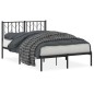 vidaXL Bettgestell mit Kopfteil Metall Schwarz 120x200 cm vidaXL Bettgestell mit Kopfteil Metall Schwarz 120x200 cm