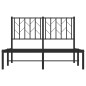vidaXL Bettgestell mit Kopfteil Metall Schwarz 120x200 cm vidaXL Bettgestell mit Kopfteil Metall Schwarz 120x200 cm