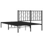 vidaXL Bettgestell mit Kopfteil Metall Schwarz 120x200 cm vidaXL Bettgestell mit Kopfteil Metall Schwarz 120x200 cm