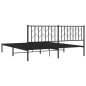 vidaXL Bettgestell mit Kopfteil Metall Schwarz 183x213 cm