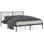 vidaXL Bettgestell mit Kopfteil Metall Schwarz 160x200 cm vidaXL Bettgestell mit Kopfteil Metall Schwarz 160x200 cm