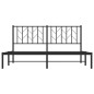 vidaXL Bettgestell mit Kopfteil Metall Schwarz 160x200 cm vidaXL Bettgestell mit Kopfteil Metall Schwarz 160x200 cm
