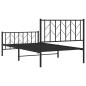 vidaXL Bettgestell mit Kopf- und Fußteil Metall Schwarz 100x190 cm vidaXL Bettgestell mit Kopf- und Fußteil Metall Schwarz 100x190 cm