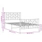 vidaXL Bettgestell mit Kopf- und Fußteil Metall Schwarz 100x190 cm vidaXL Bettgestell mit Kopf- und Fußteil Metall Schwarz 100x190 cm