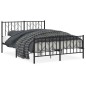 vidaXL Bettgestell mit Kopf- und Fußteil Metall Schwarz 140x200 cm vidaXL Bettgestell mit Kopf- und Fußteil Metall Schwarz 140x200 cm