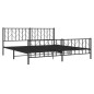 vidaXL Bettgestell mit Kopf- und Fußteil Metall Schwarz 193x203 cm vidaXL Bettgestell mit Kopf- und Fußteil Metall Schwarz 193x203 cm