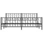 vidaXL Bettgestell mit Kopf- und Fußteil Metall Schwarz 193x203 cm vidaXL Bettgestell mit Kopf- und Fußteil Metall Schwarz 193x203 cm