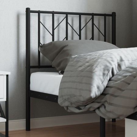 vidaXL Kopfteil Metall Schwarz 75 cm