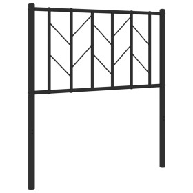 vidaXL Kopfteil Metall Schwarz 75 cm