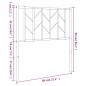 vidaXL Kopfteil Metall Schwarz 75 cm vidaXL Kopfteil Metall Schwarz 75 cm